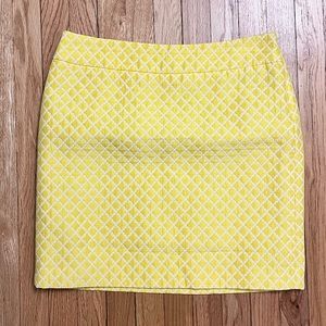 Ann Taylor Yellow and White Skirt